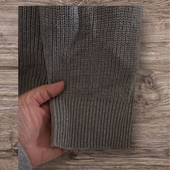 Hudson Los Angeles Solid Knit V Neck Gray Button Up Cardigan 100% Cotton XL - Picture 3 of 5